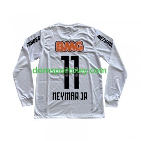 Koszulka Santos FC Neymar JR 11 Retro Domowe Koszulki Piłkarskie 2011-2012 Długi Rękaw